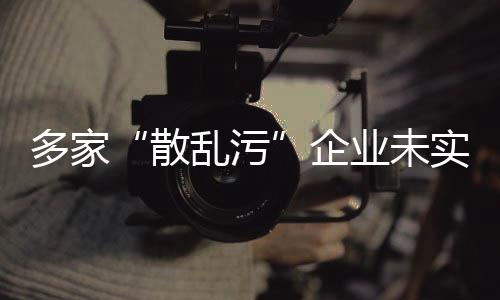 多家“散乱污”企业未实现“两断三清”